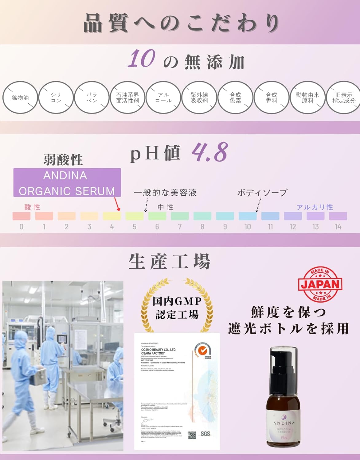 品質へのこだわり