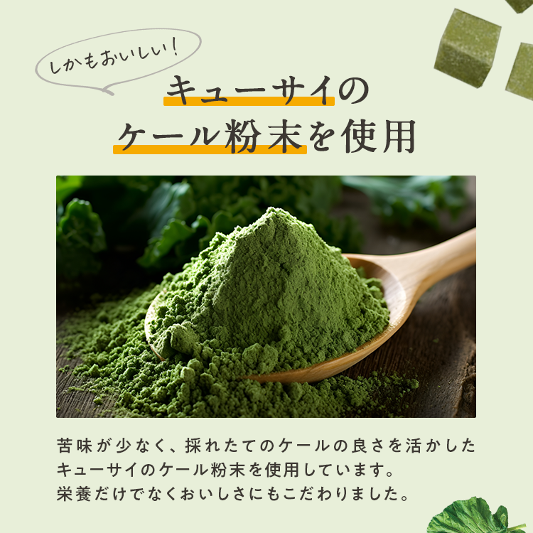 キューサイのケール粉末を使用！