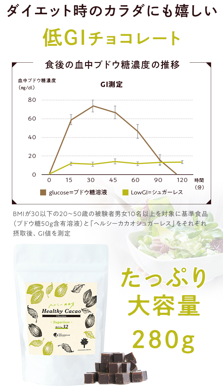 ヘルシーカカオチョコレート】 シュガーレス(345g)