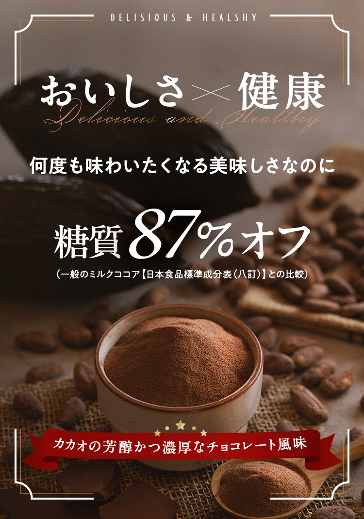 おいしさ×健康「糖質87％オフ」