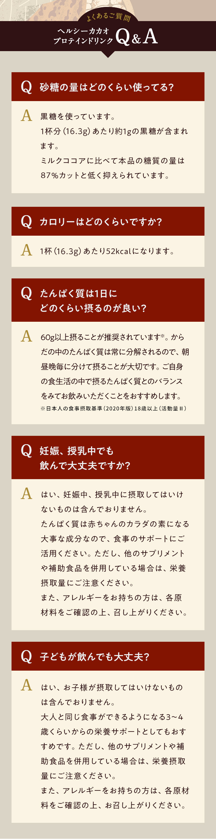ヘルシーカカオプロテインドリンクQ&A