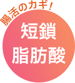 腸活のカギ「短鎖脂肪酸」